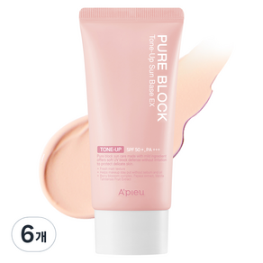 어퓨 퓨어 블록 톤업 선베이스 이엑스 SPF50+ PA+++, 50ml, 6개