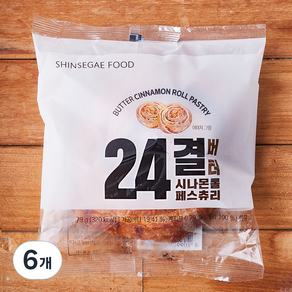 신세계푸드 24결 버터 시나몬롤 페스츄리, 79g, 6개