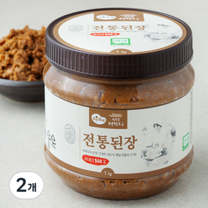 맑은물에 운주골정학님 전통 된장, 1kg, 2개