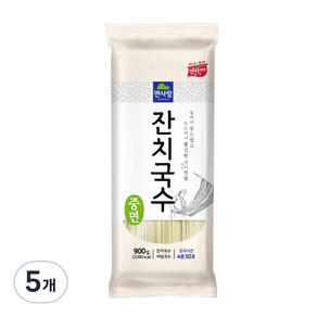 면사랑 잔치국수 중면, 900g, 5개