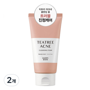 해피바스 티트리 아크네 클렌징폼, 150g, 2개