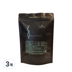 커피보니 베르데 아라비카 블렌딩 원두커피, 홀빈(분쇄안함), 500g, 3개