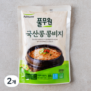 풀무원 국산콩 콩비지, 300g, 2개