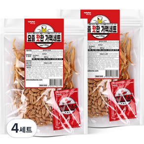 바다원 요즘 핫한 가맥세트 먹태구이 50g + 튀김땅콩 100g + 소스 20g, 170g, 4세트