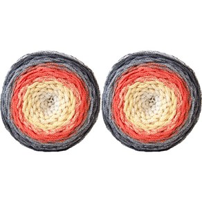 필 트위스트 마크라메 케이크 뜨개실, 113그레이오렌지, 2개