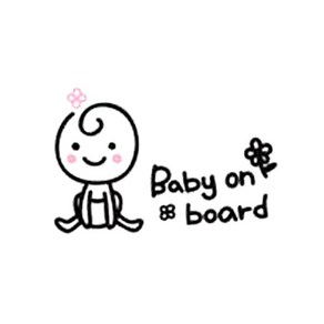 단비디자인 Baby On Boad2 차량용 스티커, 블랙, 1개