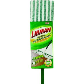 Libman 웻앤드라이 극세사맙 밀대 그린, 1개