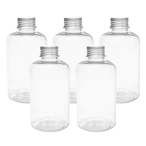 병도매닷컴 DTB200 투명 음료용기 알루미늄 실버캡, 200ml, 5개