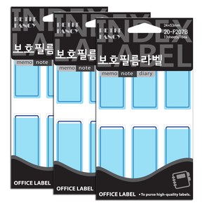 쁘띠팬시 보호필름라벨 견출지 20-F207B, 13개입, 3개