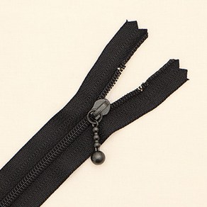 YKK 슬림 코일 지퍼 베이직 20cm, 블랙, 10개