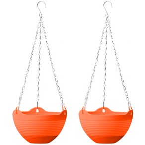 마켓감성 컬러 행잉 화분 걸이 2p, 오렌지, 2개