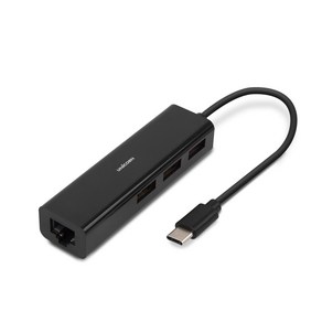 유니콘 C타입 유선랜 어댑터 노트북용 + USB 2.0, TH-200N, 1개