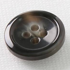 HR빅버튼 코트라 단추 18mm, 블랙, 12개