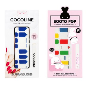 코코라인 붙이는 젤네일 스티커 2p COCO No.139 세트, COCO No.139, BOOTO No.24, 1세트