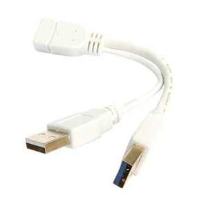 마하링크 USB 3.0 연장 Y 전원 케이블 15cm, 1개