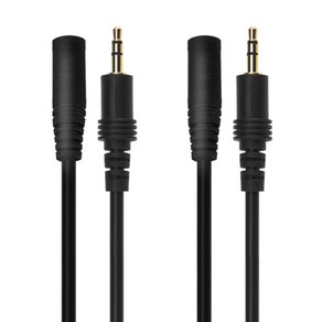 칼론 고급형 스테레오 연장케이블 AUX선 2p 5m, Steeo Extension Cable, 블랙