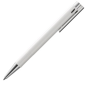 LAMY 로고 볼펜 스틸 포인트 204M, 화이트, 1개