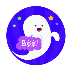 도나앤데코 러블리 할로윈 베시시 유령 BOO 스티커, 혼합 색상, 60개