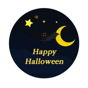 도나앤데코 러블리 할로윈 happy halloween 박쥐 스티커, 혼합 색상, 60개