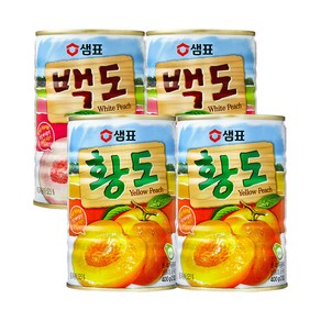 샘표 황도 400g x 2p + 백도 400g x 2p, 1세트