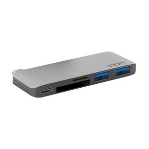 아이논 USB 3.0 C타입 5in1 멀티허브 맥북 IN-UH410C, 그레이, 1개