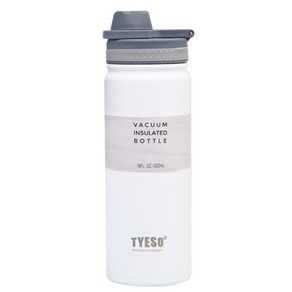 TYESO 진공단열 스포츠 보틀 텀블러, 화이트, 530ml