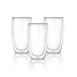 티도요 이중유리컵 450ml, 3개