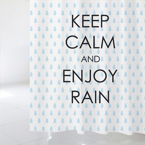 수풀 샤워 커튼 KEEP RAIN L 1800 x 1880 mm + 스테인리스 고리, 1세트