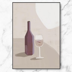 RYMD Wine Glass Still Life 액자, 블랙 메탈