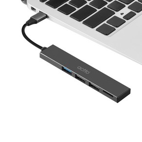 엑토 TF 카드리더기 3포트 USB 3.0 허브 CRH-13, 그레이, 1