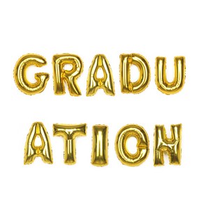 파티해 알파벳 은박 풍선 세트 GRADUATION, 골드, 1세트