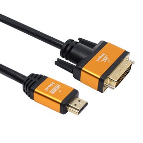 넥시 HDMI 2.0 to DVI 골드메탈 모니터 케이블 V2.0, 1개, 1.8m