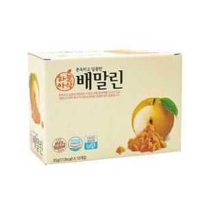 하늘아삭 쫀뜩하고 달콤한 배말린 건조과일, 35g, 10개