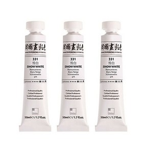 신한화구 한국화물감 331 설백 3p, 50ml, 1색