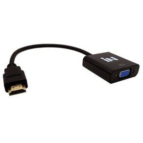 IN HDMI to VGA 오디오 미지원 컨버터 IN-HVC04B, 1개, 255mm