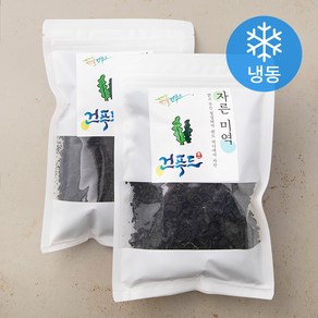 깨끗한 완도 자른 미역 (냉동), 100g, 2개