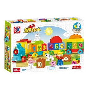 KIDS HOME TOYS 숫자 기차놀이 레고호환블록 566-10, 혼합색상, 1개