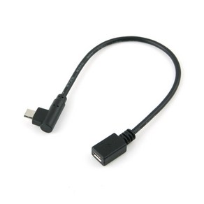 컴스 마이크로 연장 꺾임 USB 케이블 ITB733, 1개, 25cm