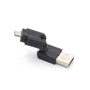 컴스 회전형 마이크로 5핀 to USB A 변환젠더