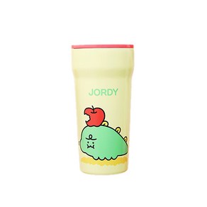 니니즈 애플 죠르디 스텐 텀블러, 핑크 + 레몬, 540ml