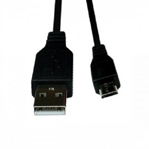 USB 2.0 마이크로 5핀 케이블 2m, 블랙, 1개