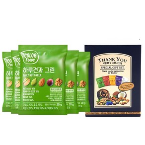 하루견과 그린 믹스넛 5p + 선물포장박스, 100g, 1세트