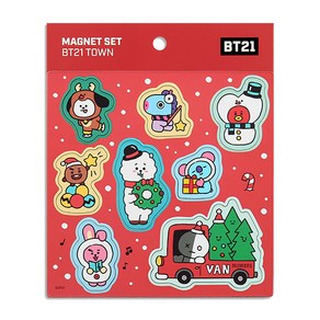 BT21 모노폴리 TOWN 마그넷 세트, 혼합색상, 1세트