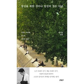 당신을 위한 것이나 당신의 것은 아닌:서울과 파리를 걸으며 생각한 것들  정지돈 산문, 문학동네