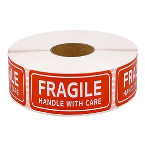 세븐집 취급주의 스티커 영문 FRAGILE 2.5 x 7.5 cm 500p