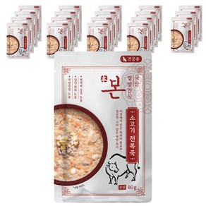 본 영양간식 강아지 전복죽 80g, 소고기맛, 20개