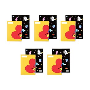 BT21 스쿨링 노트 2종 x 5p 세트, 타타, 1세트