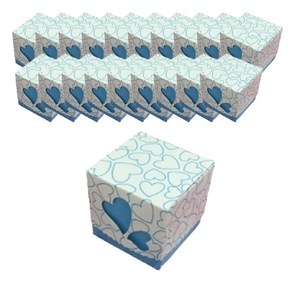 글로리빙 하트봉봉 선물 답례품 포장 상자, 스카이블루, 20개