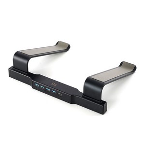 USB 3.0포트 4p 탁상용 노트북 거치대 TG-NS9000V, 블랙, 1개