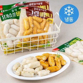 굽네 닭가슴살 비엔나 마늘 100g x 3p + 청양고추 100g x 3p 세트 (냉동)